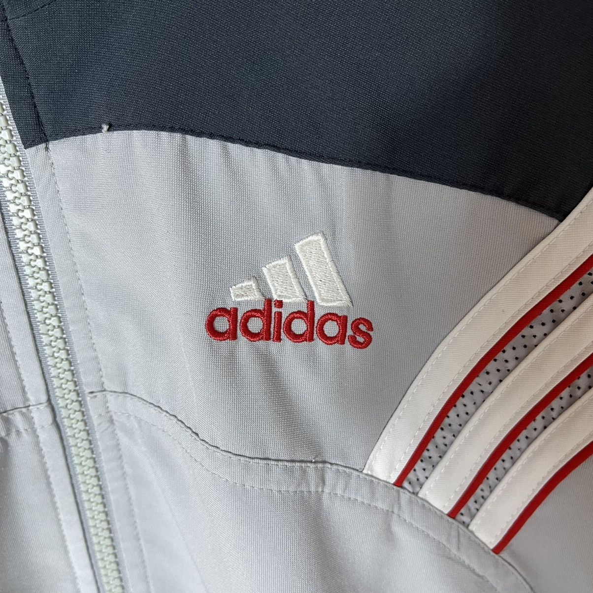 Adidas Vintage Adidas Grey Tracksuit Streetwear Y2K Sport Size 44L - 3 Thumbnail