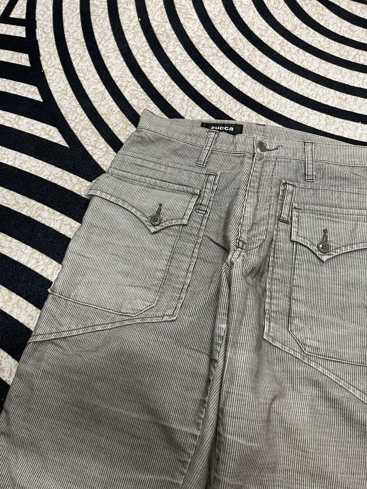 If Six Was Nine × Issey Miyake × Zucca 90s ISSEY MIYAKE CORDUROY PANT RARE DESIGN Size US 26 / EU 42 - 7 Thumbnail