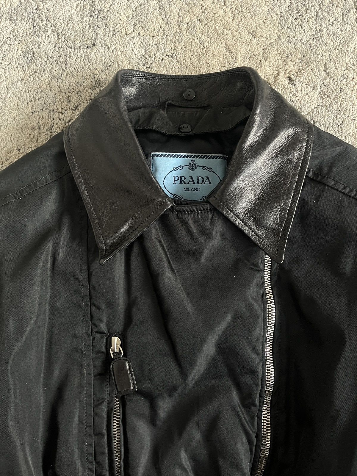 Prada Prada F/W1994 nylon & leather jacket Size M / US 6-8 / IT 42-44 - 6 Thumbnail