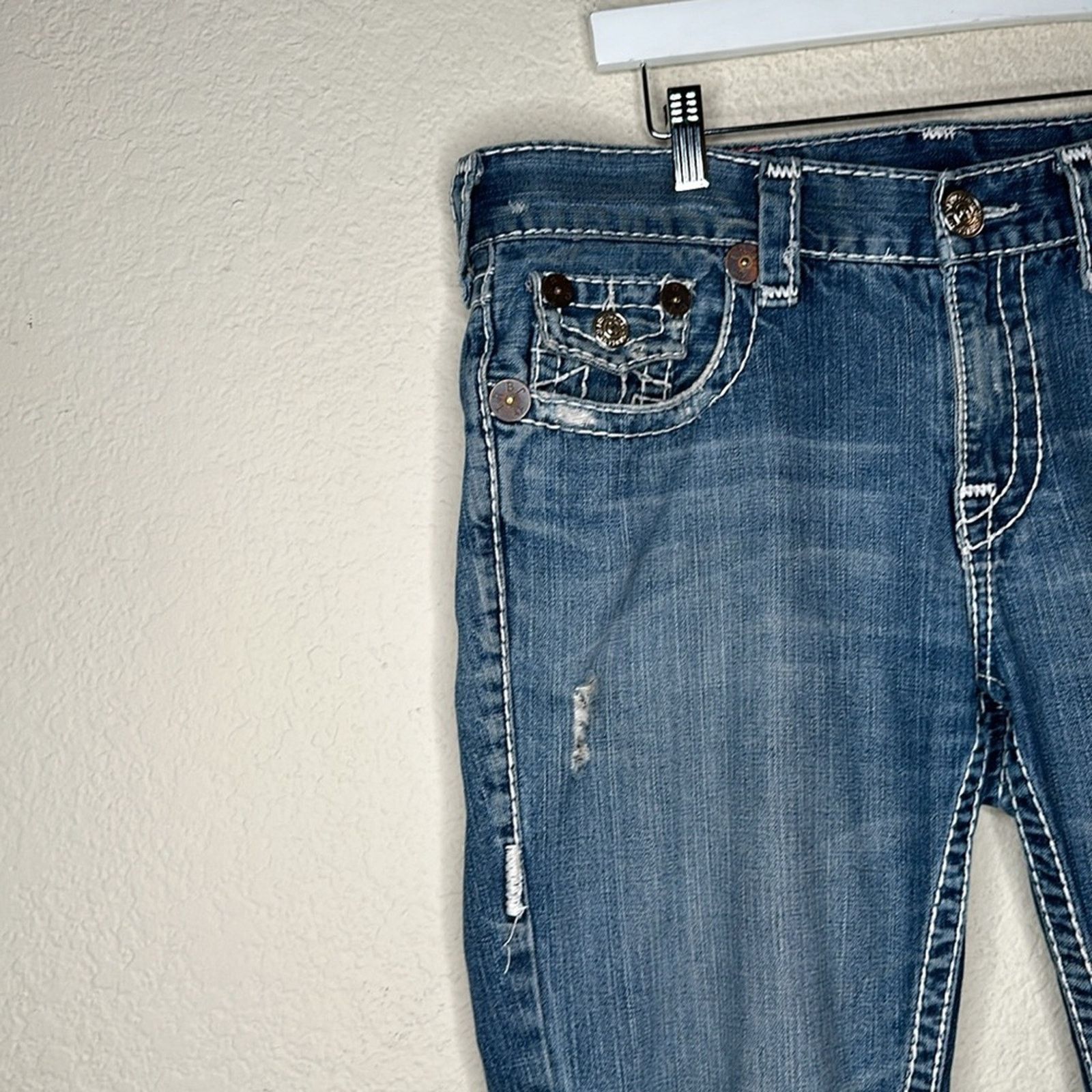 True Religion × Vintage VTG 90’S True Religion Joey Super T Twisted Flare Jean Sz 34 Size US 34 / EU 50 - 4 Thumbnail