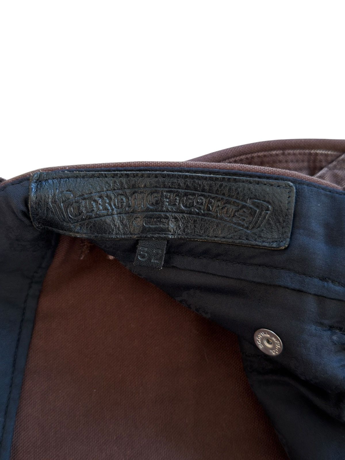 Chrome Hearts Chrome Hearts 1/1 Goat Leather Patched Brown Carpenter Pants Size US 32 / EU 48 - 10 Thumbnail