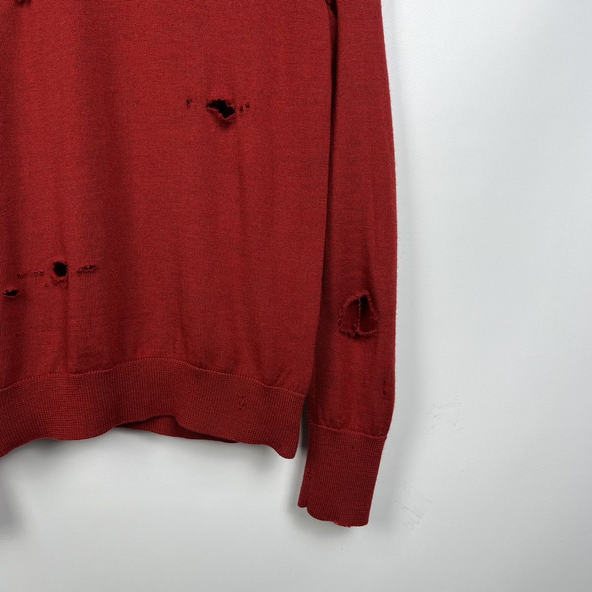 Vivienne Westwood Vivienne Westwood Red Label Distressed Wool Sweater Size L / US 10 / IT 46 - 10 Thumbnail