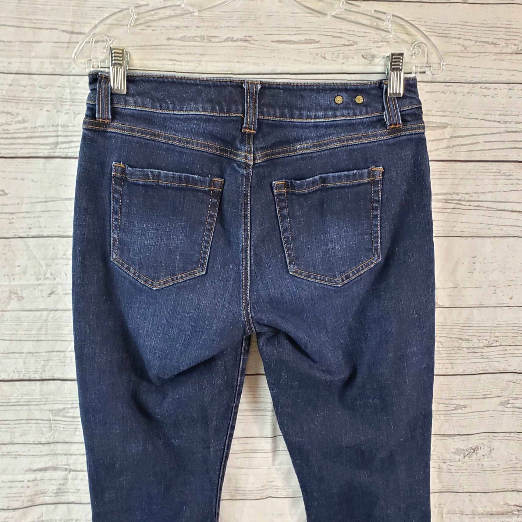 Vintage Cabi 3386 Womens High Straight Jeans Sz 4 Blue Dark Wash Size 27" / US 4 / IT 40 - 4 Thumbnail