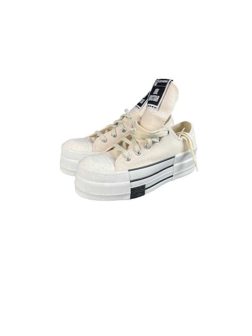 Rick Owens Rick Owens DRKSHDW DBL DRKSTAR Low Off White – Size 6.5 New Size US 6.5 / EU 39-40 - 8 Thumbnail
