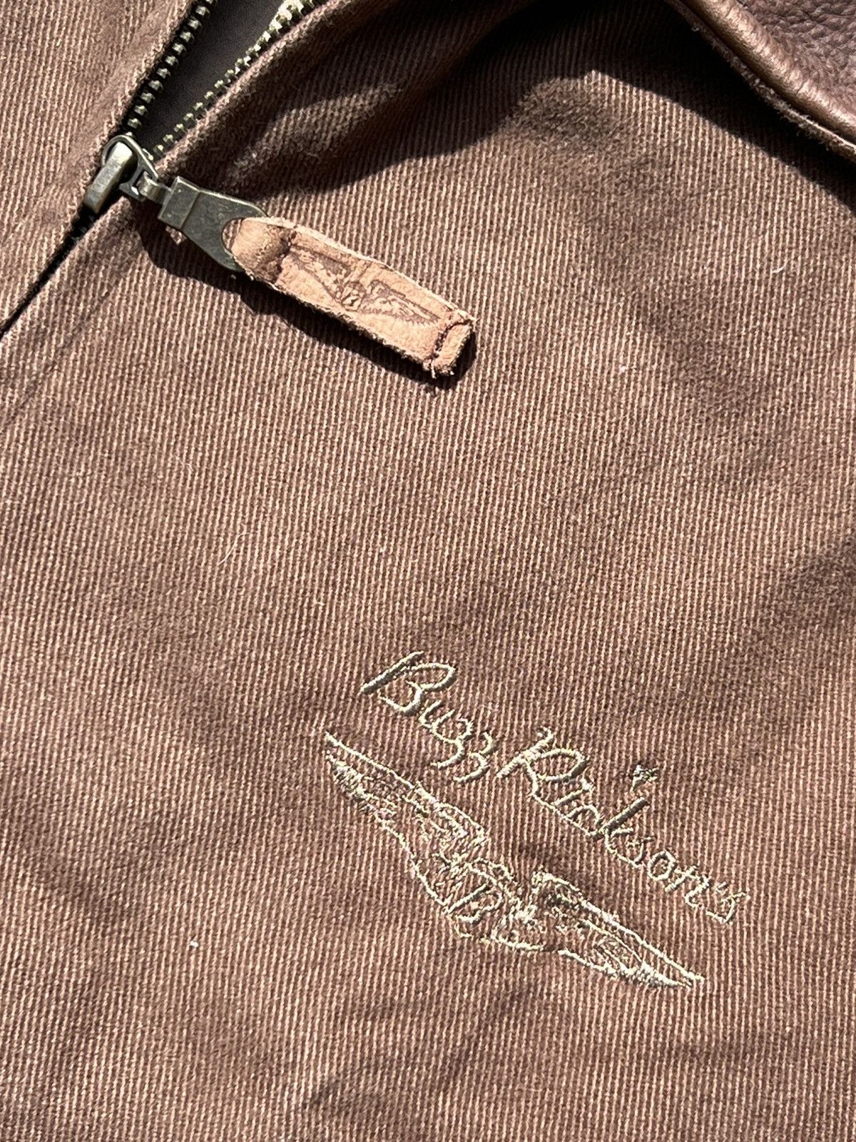 Buzz Rickson's 🦅 Buzz Rickson’s Leather-Collar Canvas Brown Work Jacket- L Size US L / EU 52-54 / 3 - 5 Thumbnail
