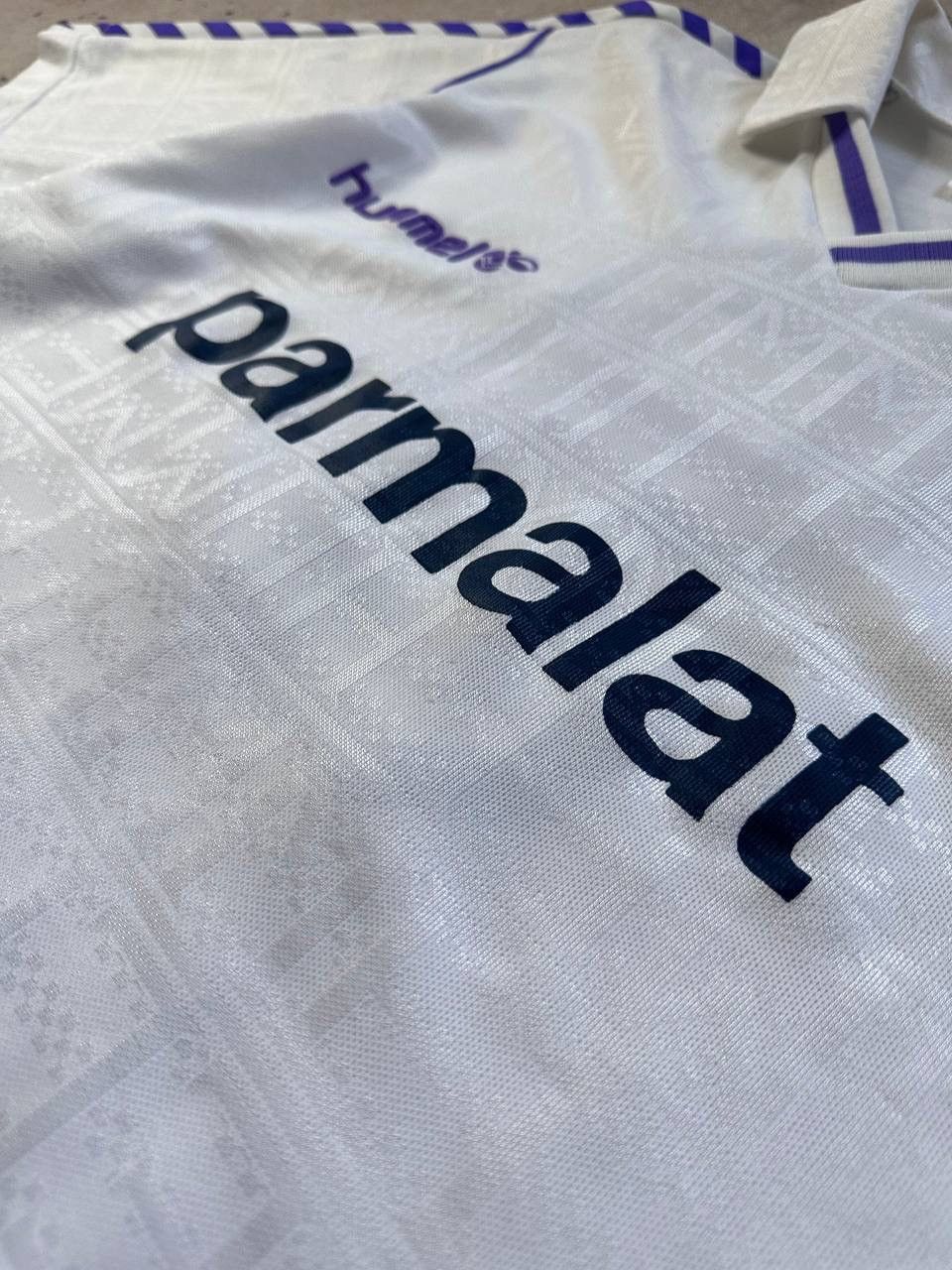 Hummel Real Madrid Hummel Parmalat #9 Santillana Jersey 1989-90 XL Size US XL / EU 56 / 4 - 9 Thumbnail