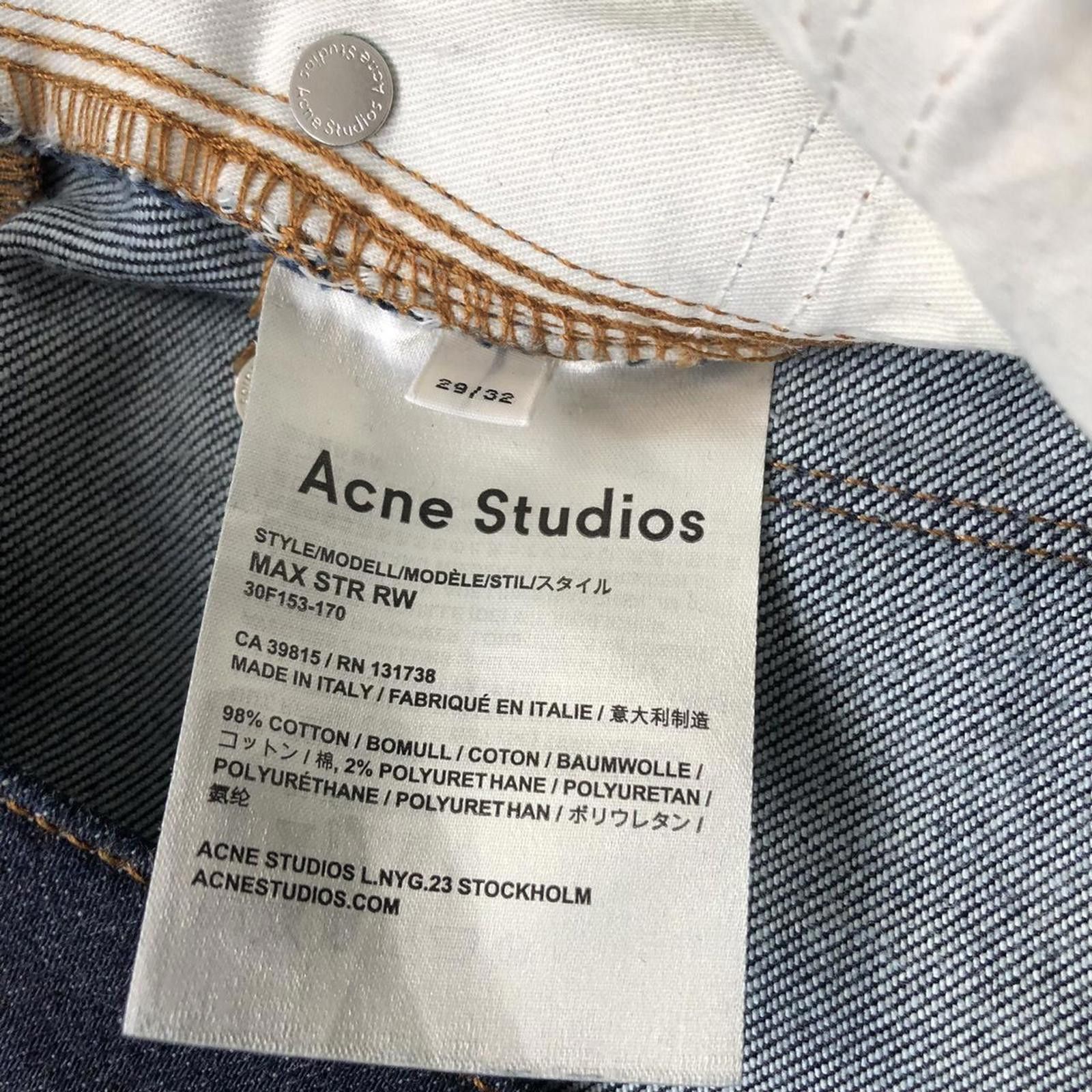 Acne Studios Acne Studios Max STR RW Size US 29 - 4 Thumbnail