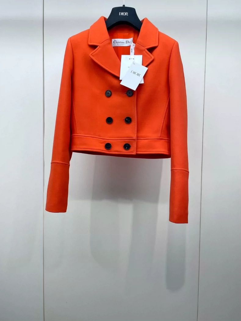Dior Dior Double-breasted Orange Jacket- DMC Size US S / EU 44-46 / 1 - 1 Thumbnail