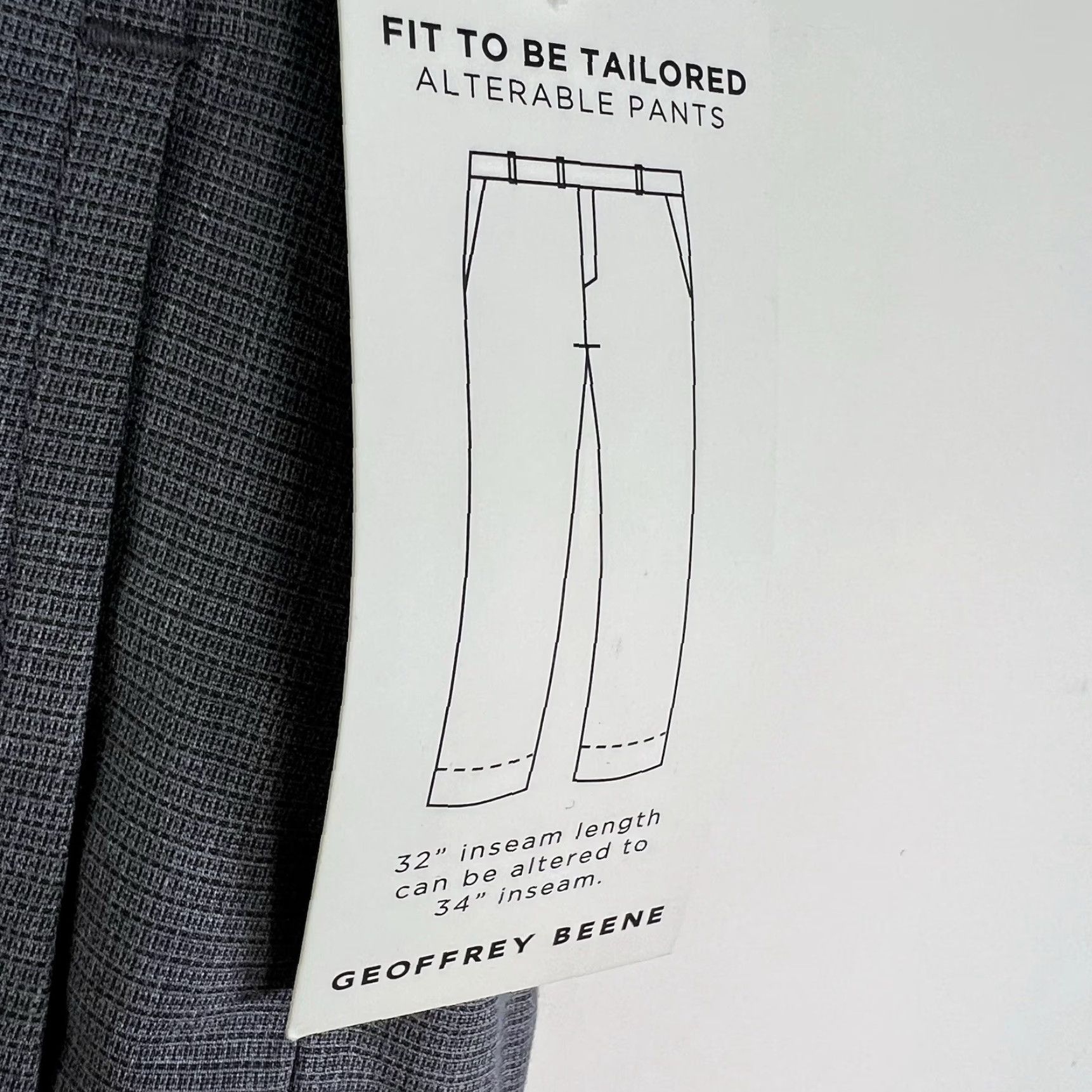 Geoffrey Beene VINTAGE N/A? Geoffrey Bean Performance Flex Pant Mens 52 Gray Check Dress Pants Regular 52x33 Gray Check Geoffrey Bean Mens Pants Size US 36 / EU 52 - 4 Thumbnail