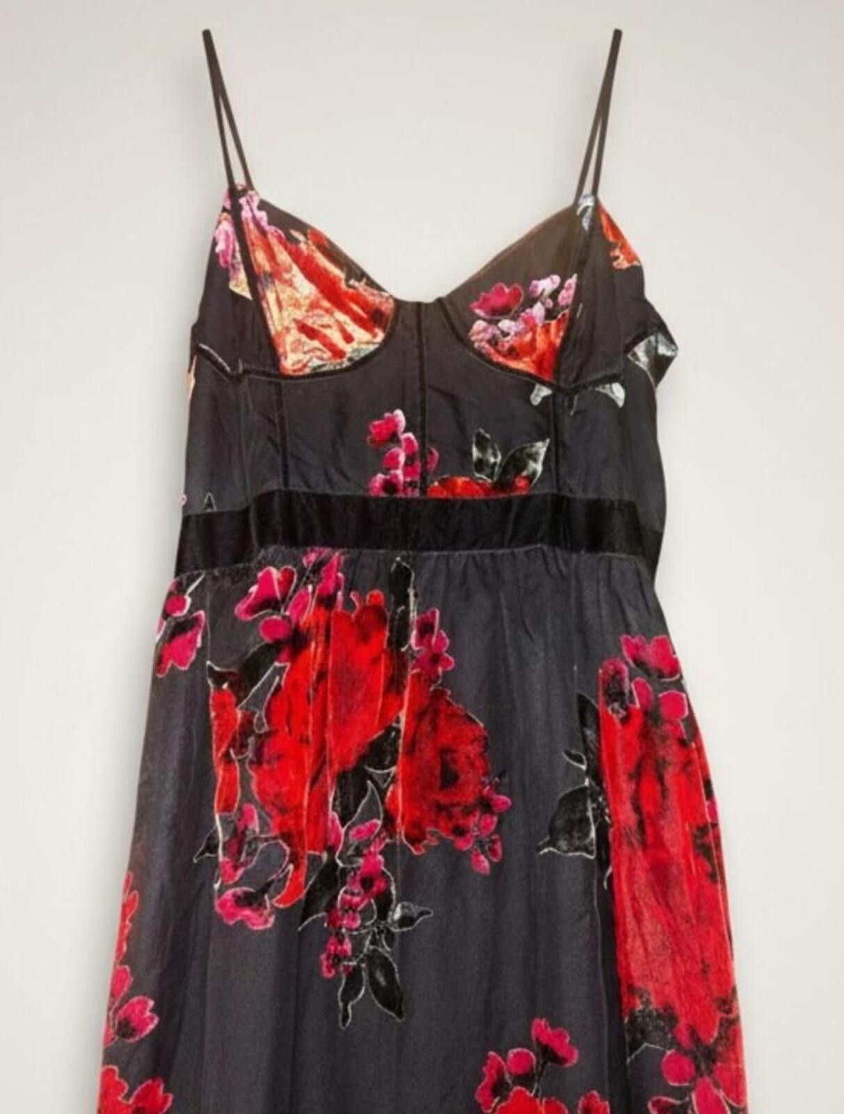 Other Betsey Johnson Velvet Burnout Rose Dress NWT XL 16–18 Black Size XXL / US 16-18 / IT 52-54 - 4 Thumbnail