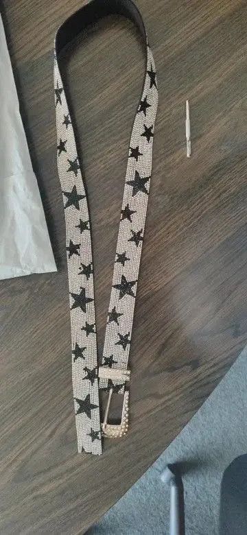 Japanese Brand Shiny Rhinestone Star Pu Leather Belt Size ONE SIZE - 6 Thumbnail