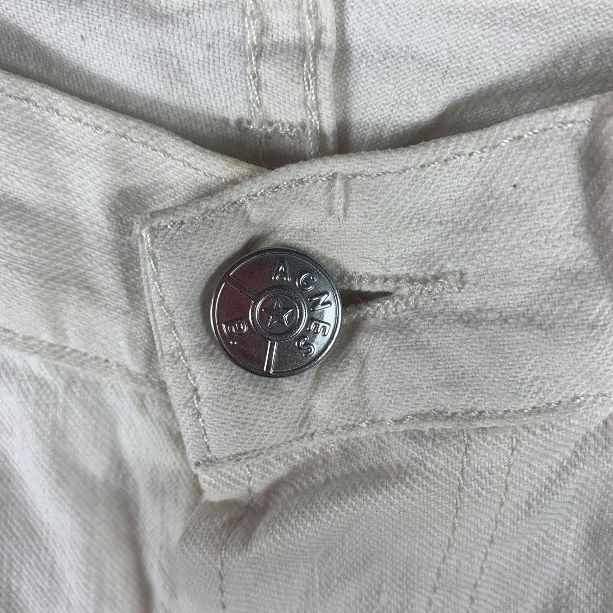 Designer × agnes b. Vintage AGNES B Paris white colour jeans Size 25" / US 0 / IT 36 - 5 Thumbnail