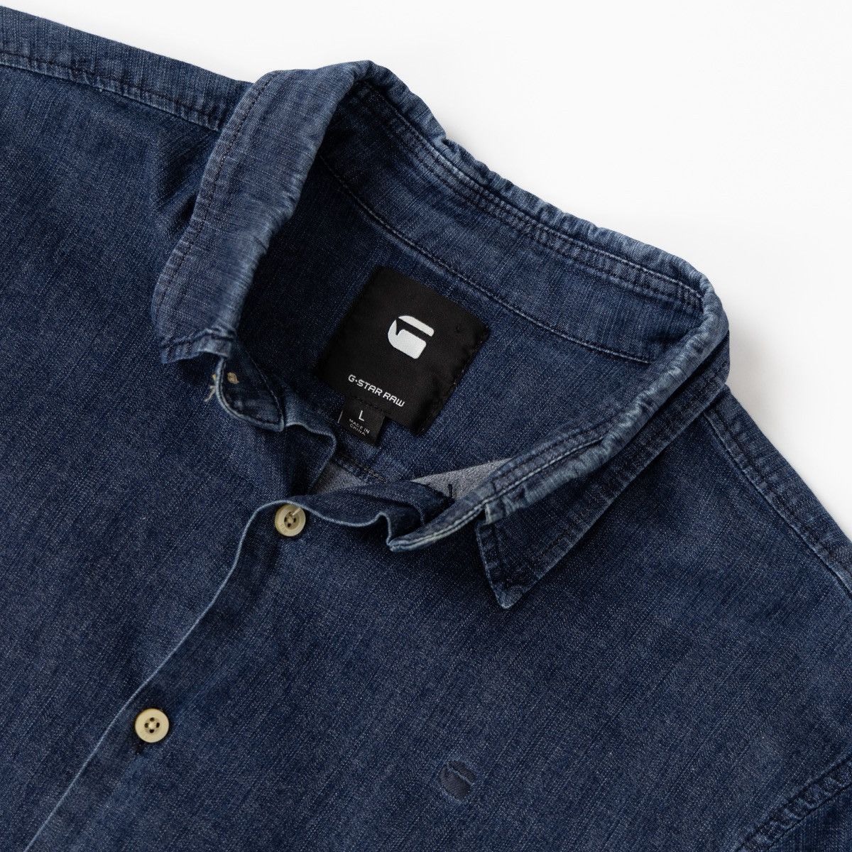 G-Star G-Star Raw Core Mens Blue Denim Shirt Button Up Casual Jean Size US L / EU 52-54 / 3 - 4 Thumbnail
