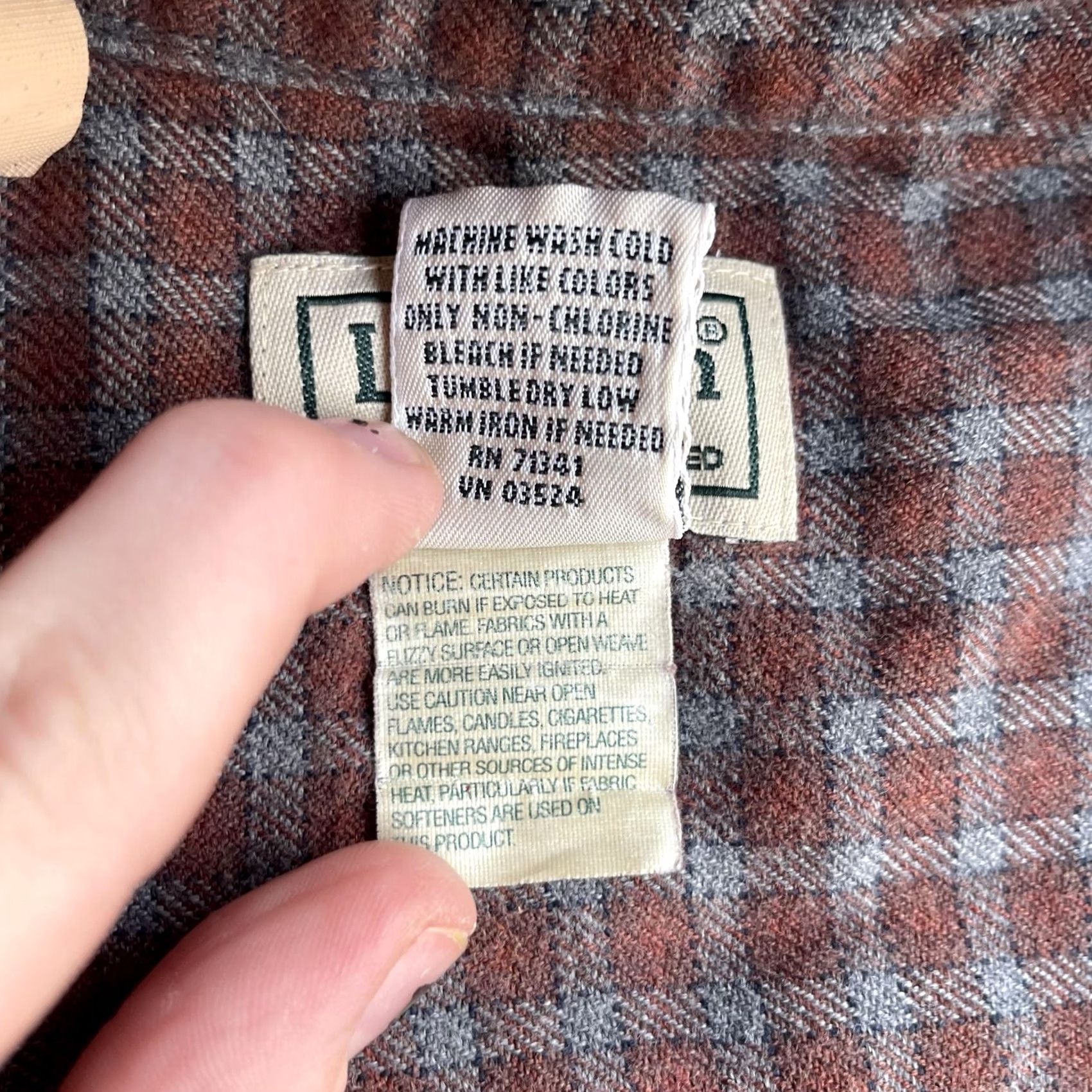 Vintage L.L.Bean Brown Plaid Flannel Shirt Mens XLT Button Up Long Sleeve Casual Size US XL / EU 56 / 4 - 3 Thumbnail