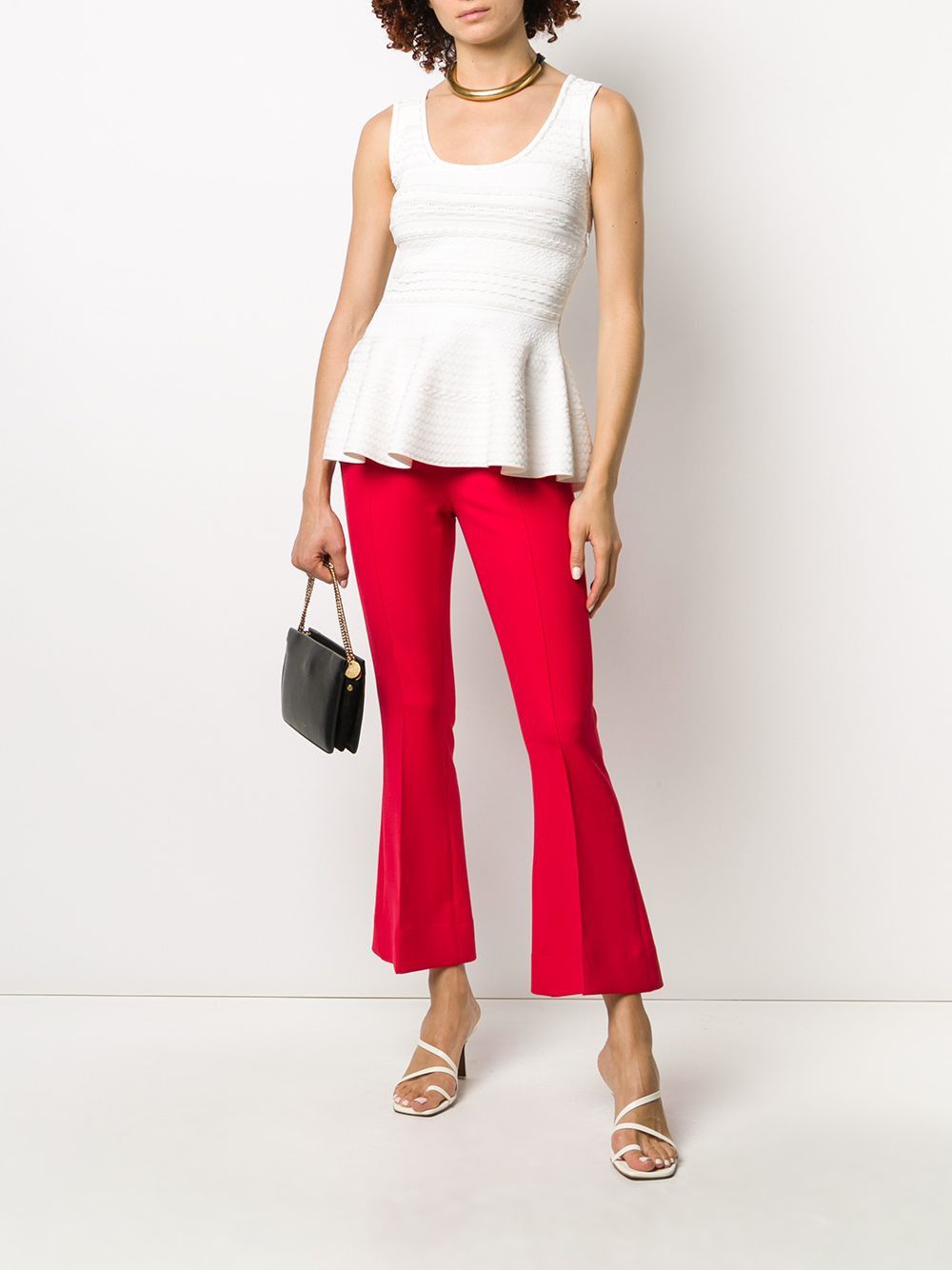 Alexander McQueen o1y0325 Tank Top in White Size XS / US 0-2 / IT 36-38 - 2 Thumbnail