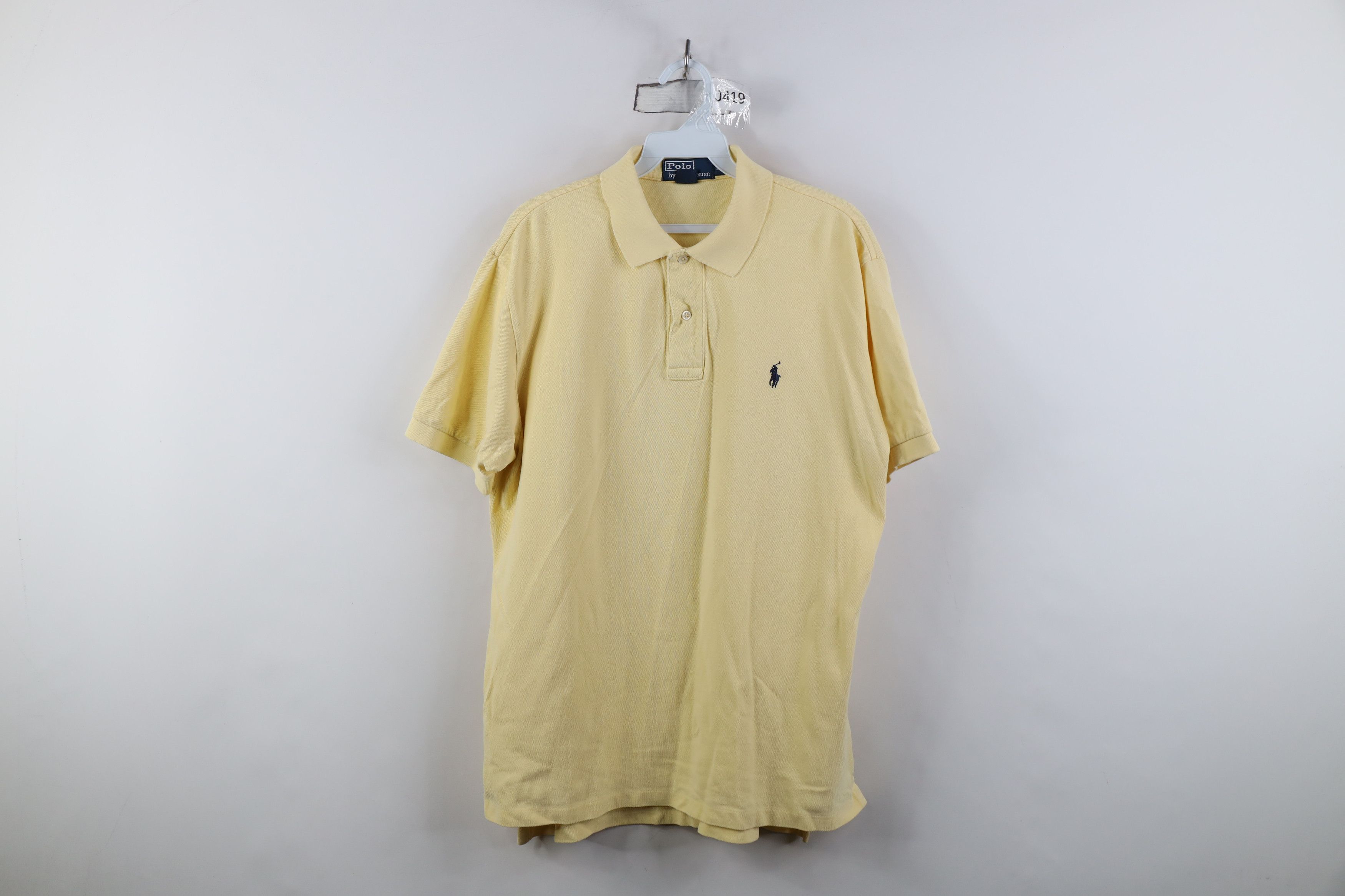 Ralph Lauren Vintage 90s Ralph Lauren Pique Cotton Golf Polo Shirt Yellow Size US L / EU 52-54 / 3 - 1 Thumbnail