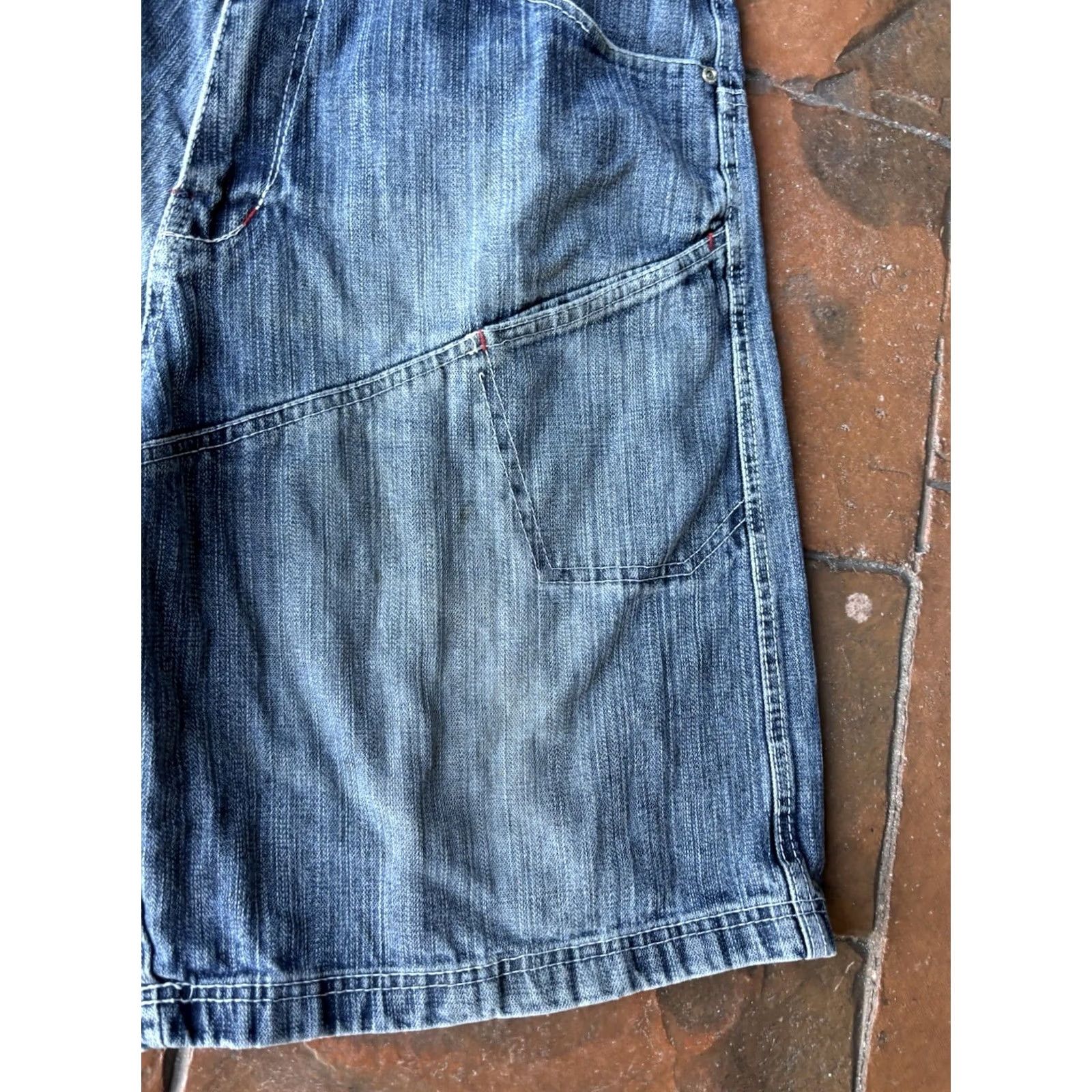 Highland 2000 VINTAGE Highland Baggy Jean Shorts Size 38 Men Denim Hip Hop Grunge 90s Y2K Skater Shorts Size US 38 / EU 54 - 5 Thumbnail