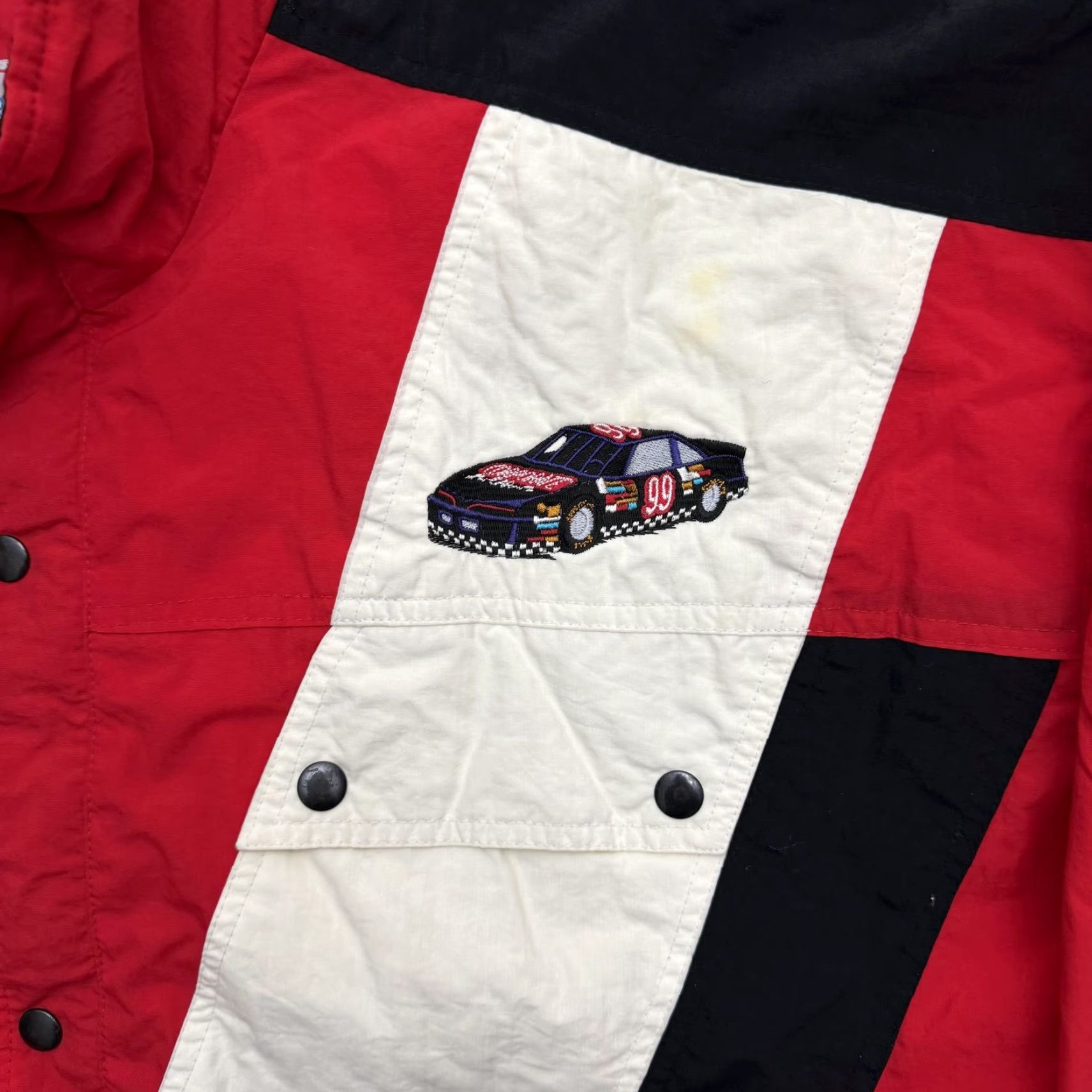 Vintage VINTAGE Norman Todd Jacket Mens XL Red Racing Windbreaker Motor Sports Cars Indy Size US XL / EU 56 / 4 - 3 Thumbnail