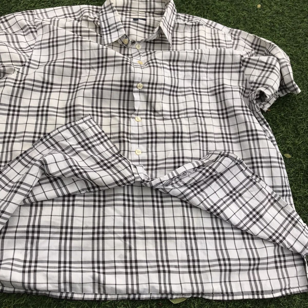 Burberry × Designer Vintage Burberry shirt london Nova check White tartan Iconic Size US L / EU 52-54 / 3 - 17 Thumbnail