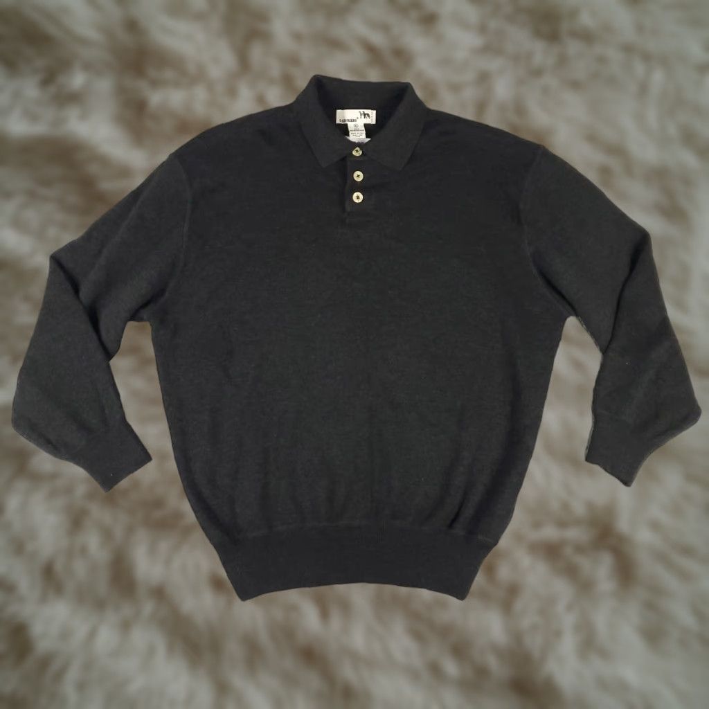 Vintage VINTAGE I LEVRIERI Men’s XL Wool Sweater Collared Pullover Knit Black Casual Italy Size US XL / EU 56 / 4 - 1 Thumbnail