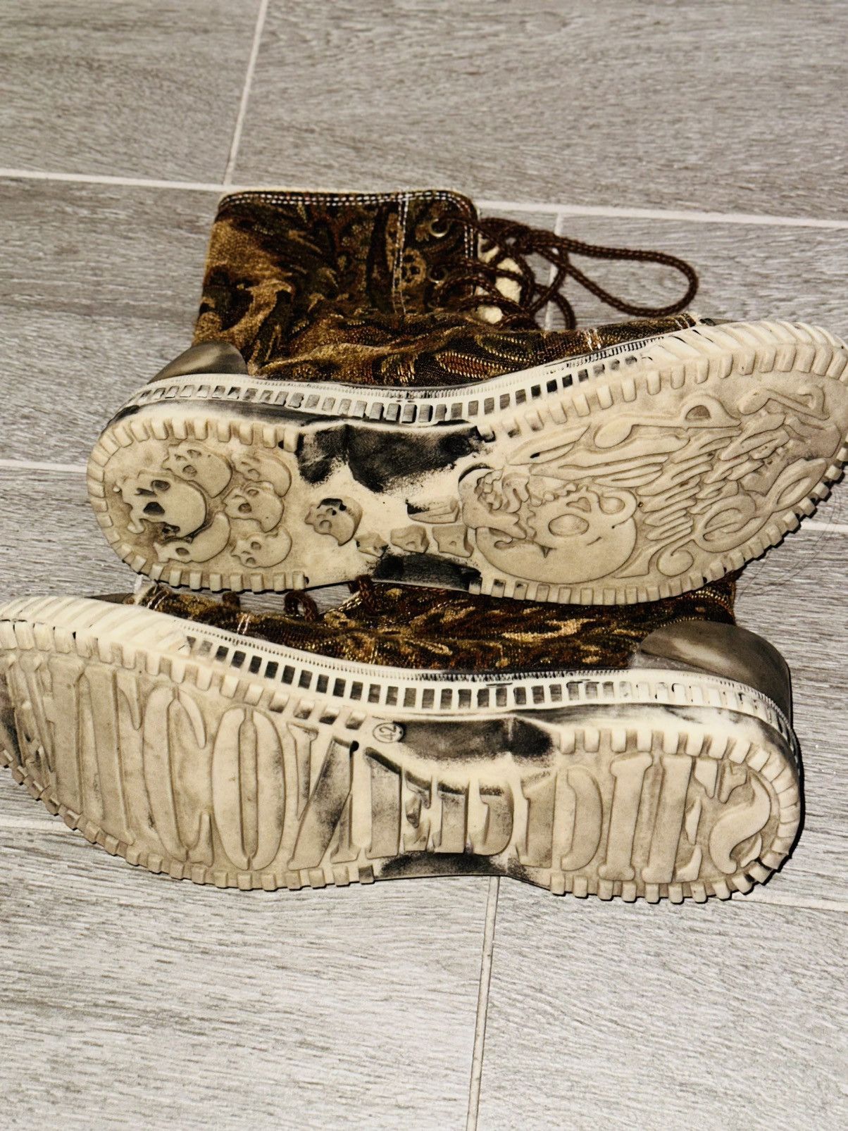 Vintage Handmade Persian Rug Boots | Falcon Eddies Size US 9 / EU 42 - 5 Thumbnail