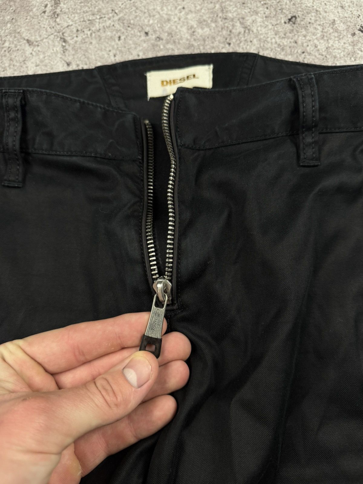 Diesel AVANT GARDE DIESEL RICK OWENS STYLE OPIUM MULTI ZIP PANTS Size 29" - 3 Thumbnail