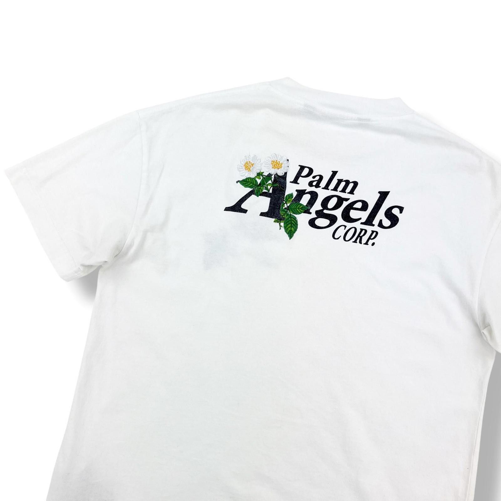 Palm Angels Palm Angels Corp Flower Embroidered White T Shirt Size US M / EU 48-50 / 2 - 1 Thumbnail