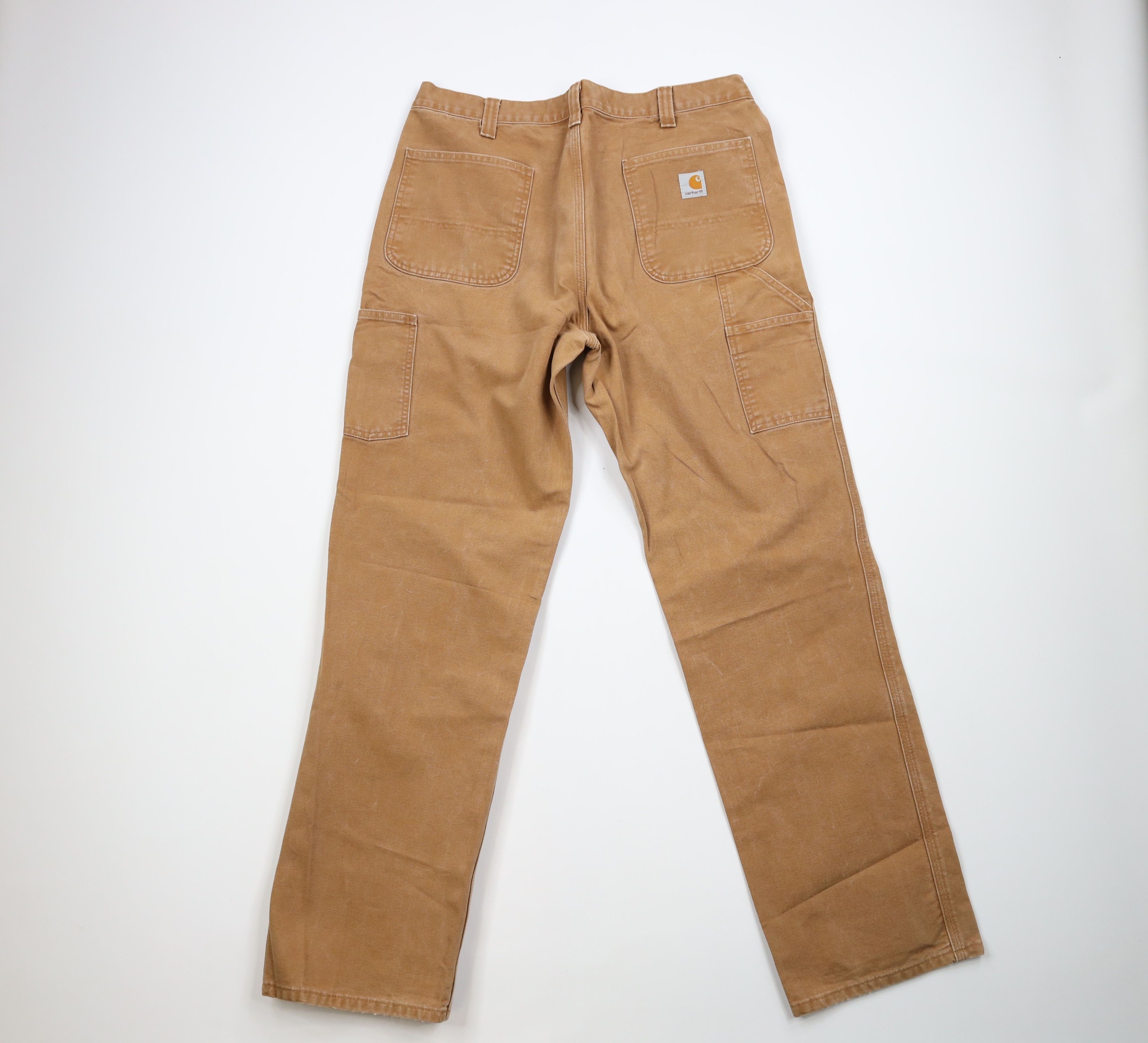 Carhartt × Vintage Carhartt Faded Spell Out Relaxed Fit Canvas Pants Duck Brown Size US 36 / EU 52 - 7 Thumbnail