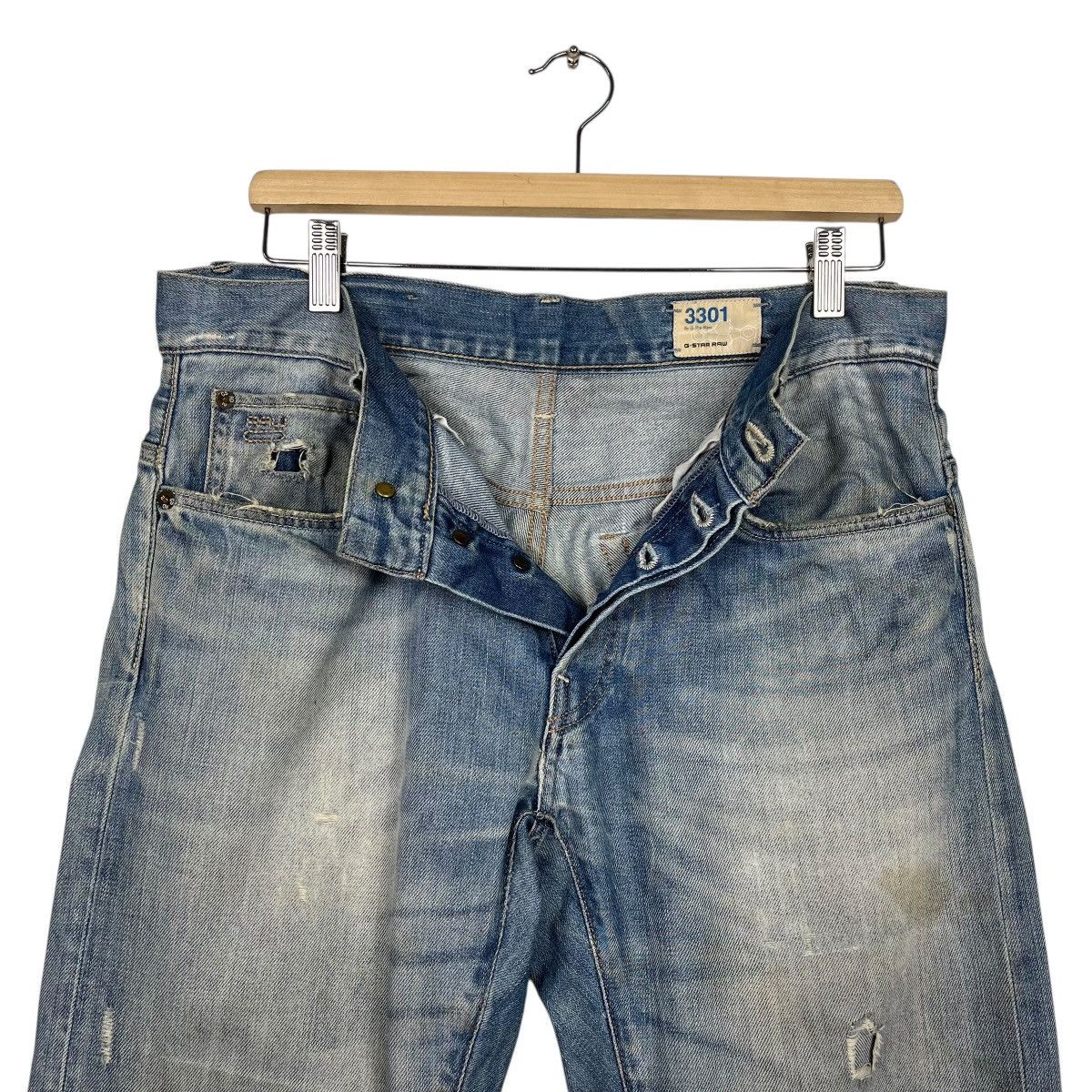 G-Star Vintage 3301 By G Star Raw Denim Jeans Size US 30 / EU 46 - 15 Thumbnail