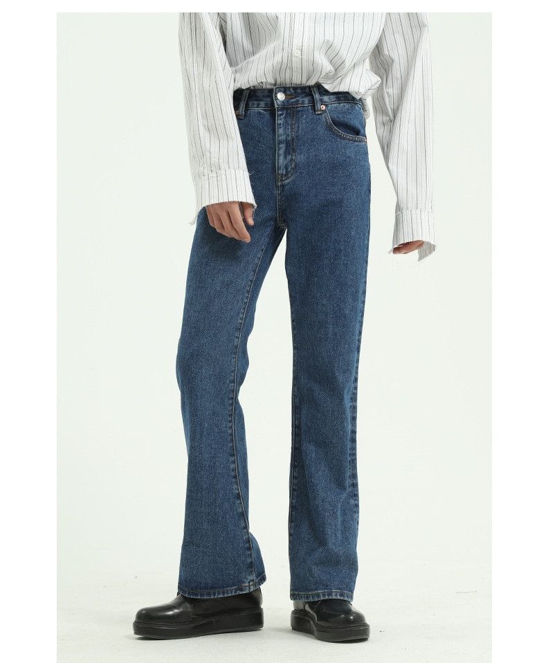 Japanese Brand × Jean Dark blue washed non-stretch bootcut jeans Size US 32 / EU 48 - 2 Thumbnail