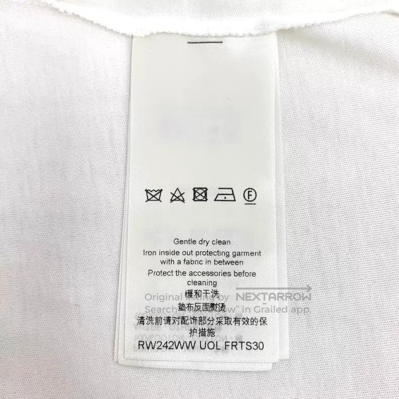 Louis Vuitton Louis Vuitton 24 White Logo Embroidered Cotton Irregular H Size XL / US 12-14 / IT 48-50 - 9 Thumbnail