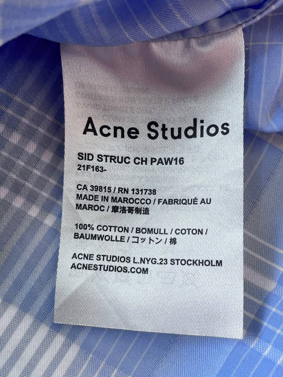 Acne Studios Vintage Acne Studios Sid Plaid Shirt White Blue Slim Fit Size US M / EU 48-50 / 2 - 7 Thumbnail