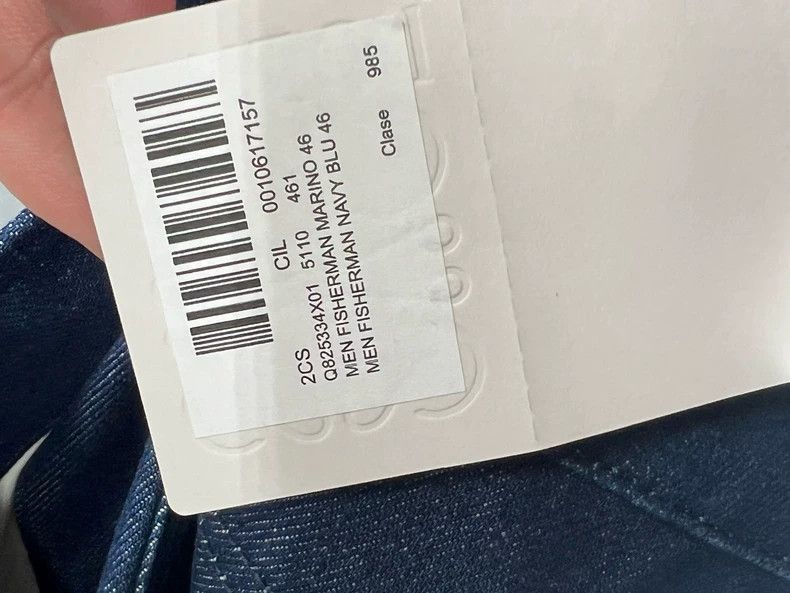 Loewe Loewe size 46 Men's blue and white color matching cotton st Size US 30 / EU 46 - 8 Thumbnail
