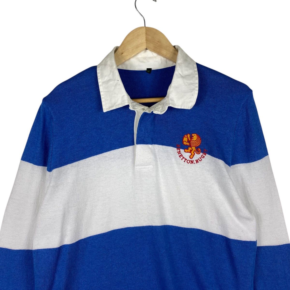 Benetton 💥 VTG BENETTON POLO RUGBY SHIRT Size US L / EU 52-54 / 3 - 3 Thumbnail