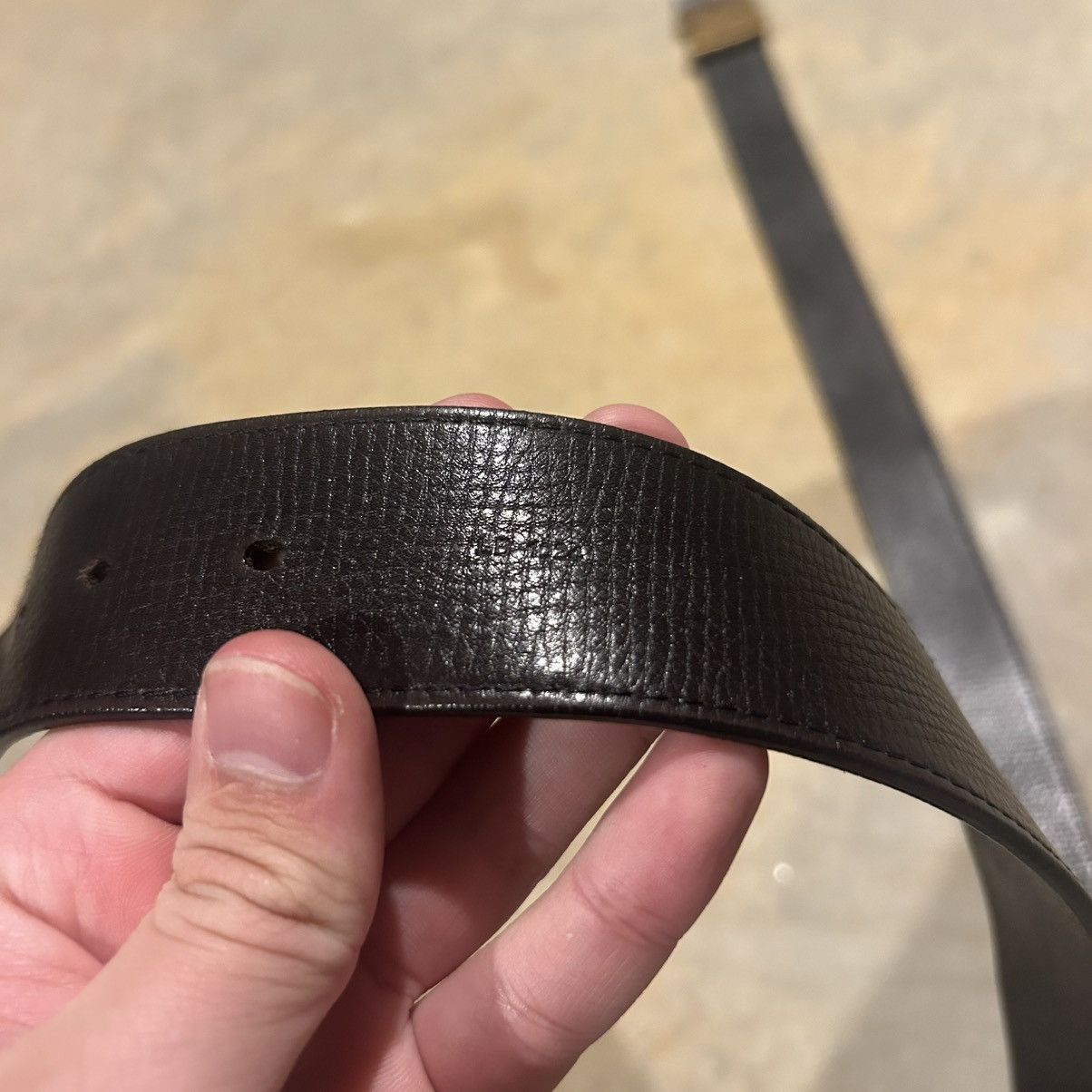 Designer × Louis Vuitton × Vintage Vintage Louis Vuitton LV Initials Monogram Leather Belt Rare Size ONE SIZE - 8 Thumbnail