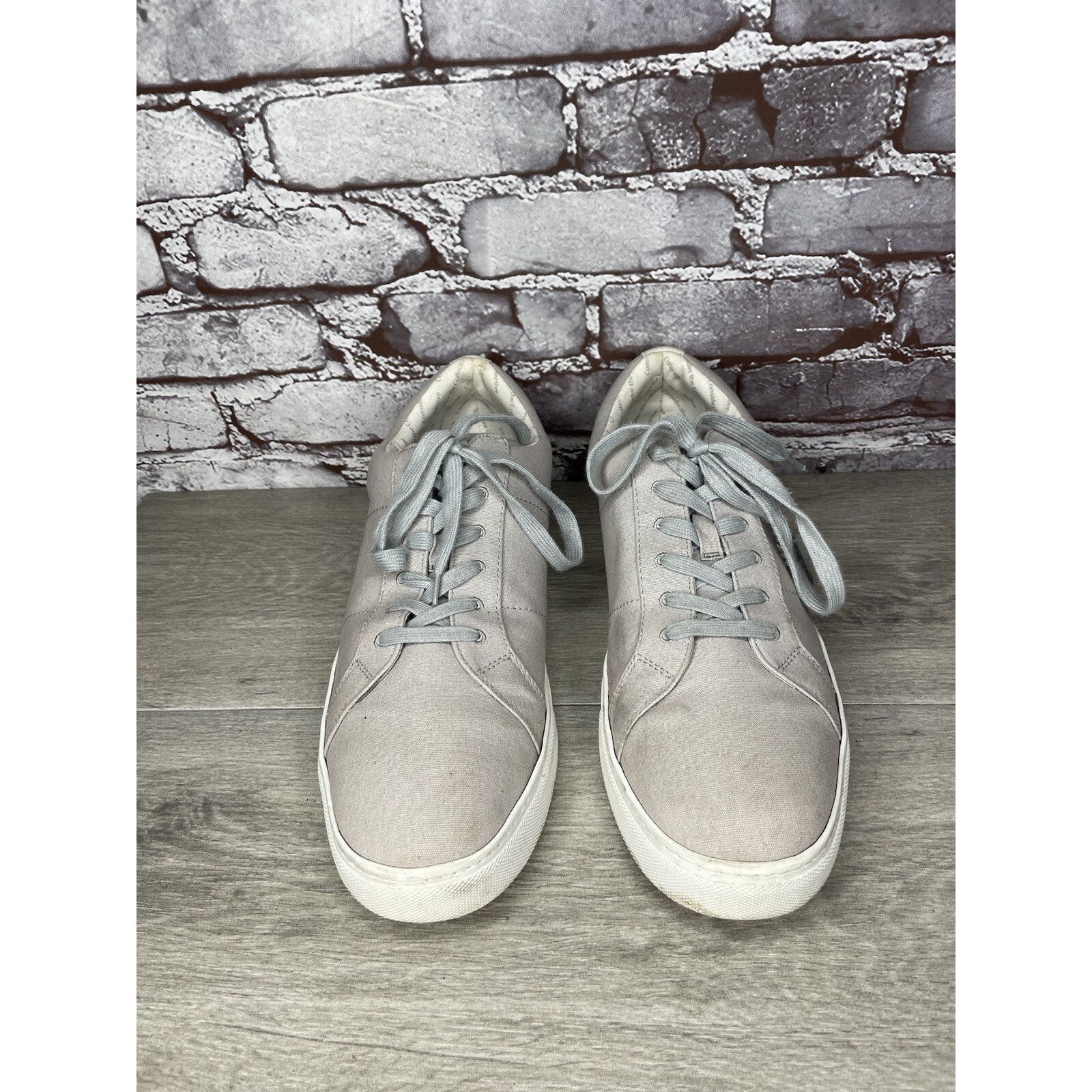 Greats Greats Gray Canvas Fabric Lace Up Low Casual Sneakers Shoes Size US 12 / EU 45 - 11 Thumbnail