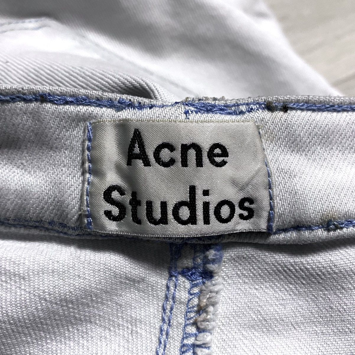 Acne Studios Women’s Acne Studios Row Bleached Jeans Denim Washed Dyed Size 25" / US 0 / IT 36 - 21 Thumbnail