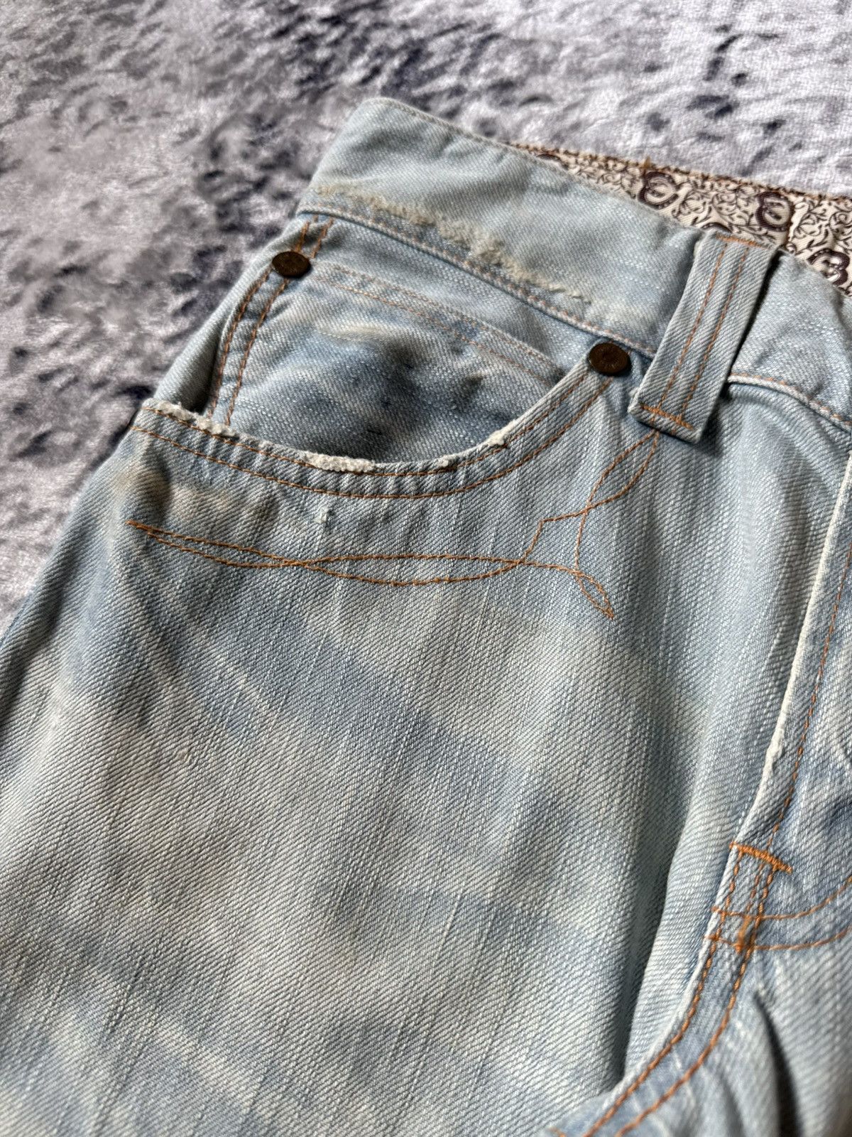 Japanese Brand Edwin 503 Japan Surfer Edition Patched Distressed Jeans Size US 29 - 7 Thumbnail