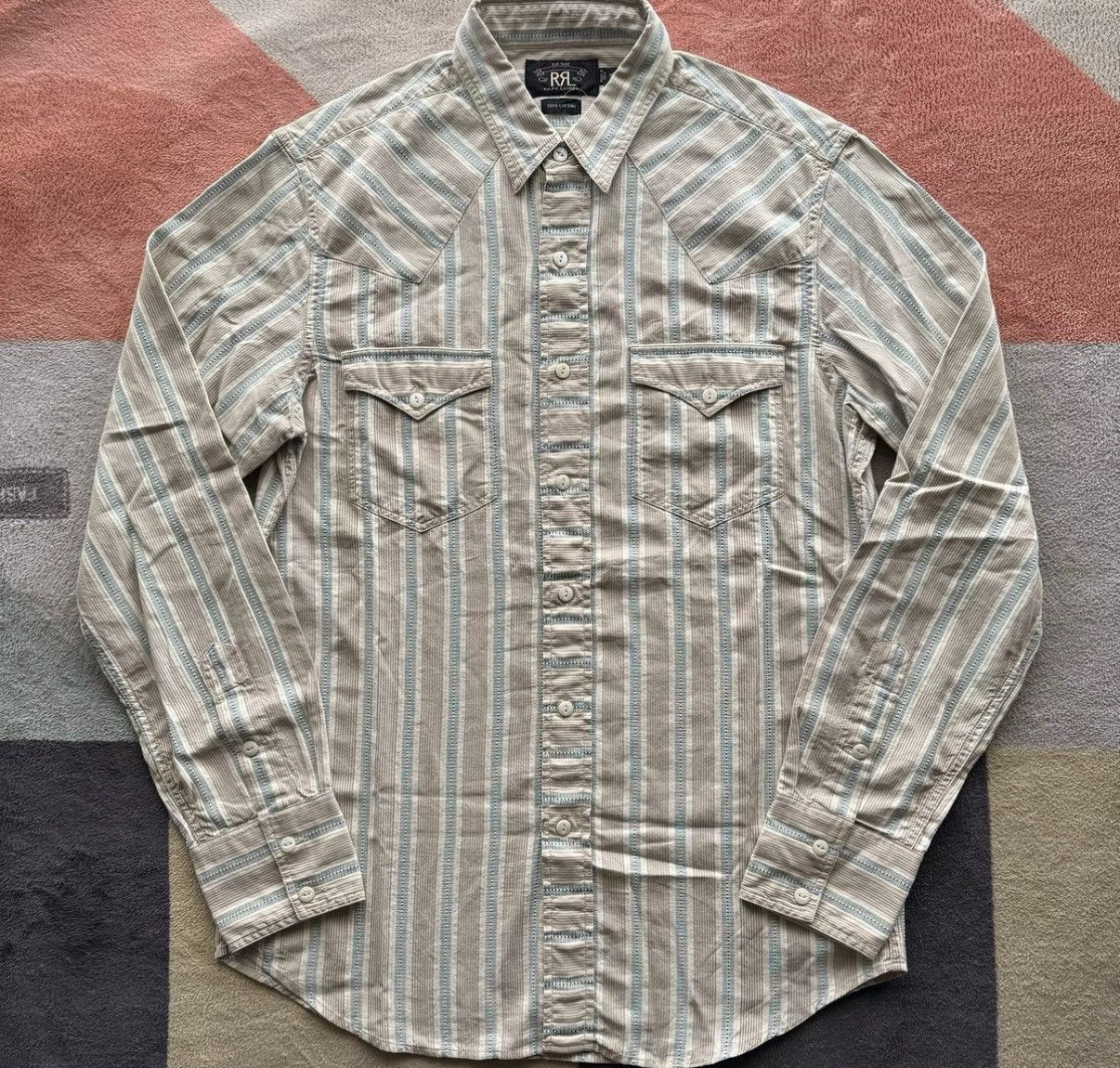 RRL Ralph Lauren RRL Ralph Lauren Double RL Striped Western Shirt K22 Size US M / EU 48-50 / 2 - 1 Thumbnail