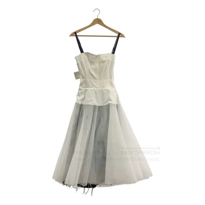 Junya Watanabe Junya Watanabe Denim Embroidered Tulle Puff Sleeve Dress Size XS / US 0-2 / IT 36-38 - 7 Thumbnail