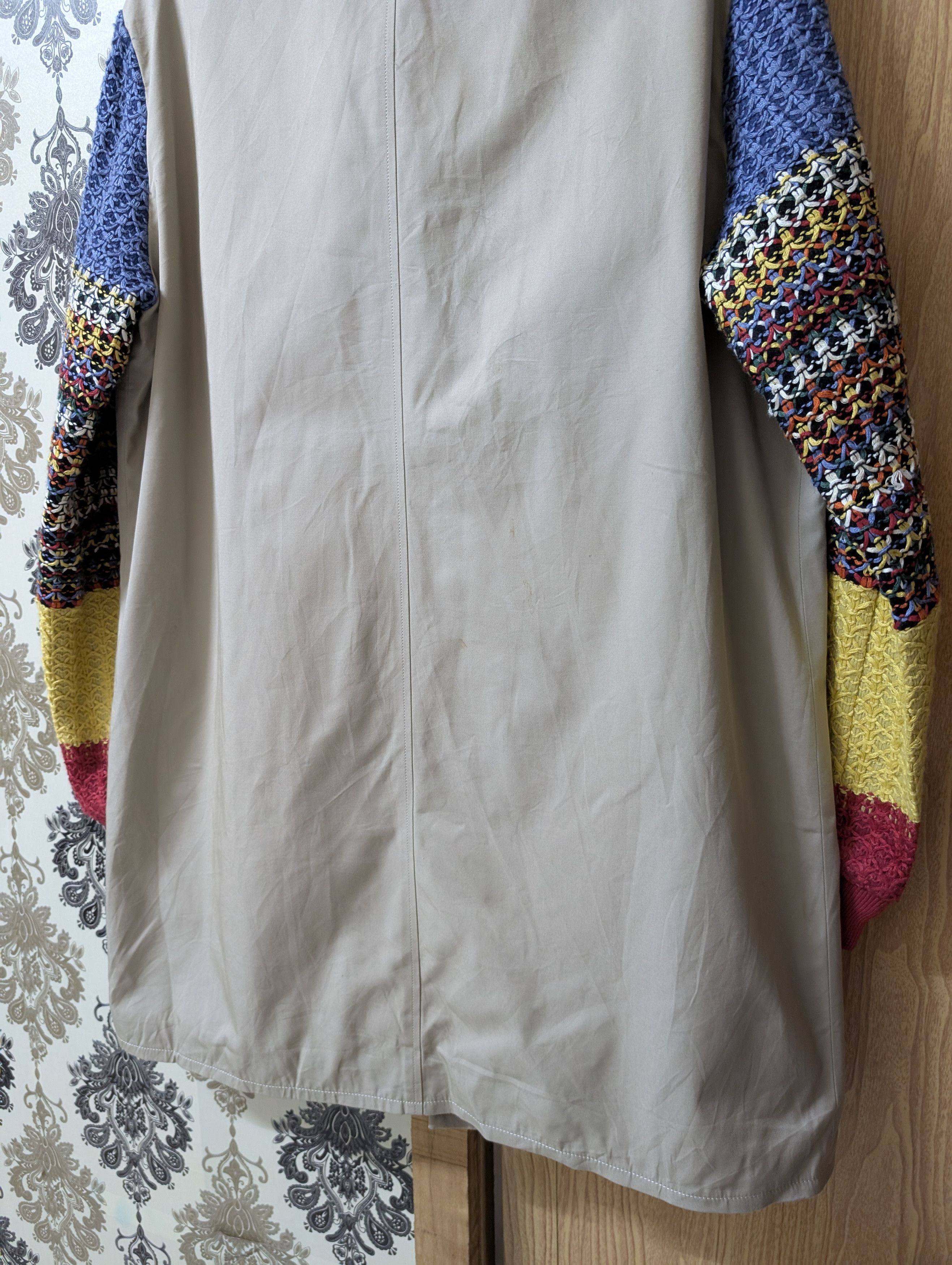 PHENOMENON S/S 2014 PHENOMENON Arm Knit Switch Cotton Long Coat Beige Size M / US 6-8 / IT 42-44 - 8 Thumbnail