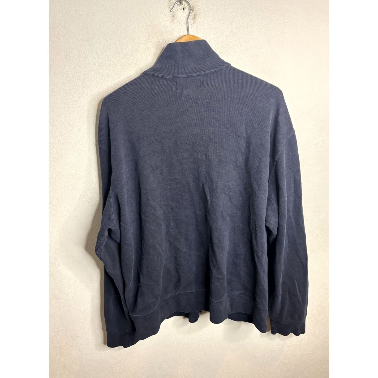 Polo Ralph Lauren Polo Ralph Lauren Sweatshirt Mens XL Navy Blue Full Zip Mock Neck Pony Logo Size US XL / EU 56 / 4 - 5 Thumbnail