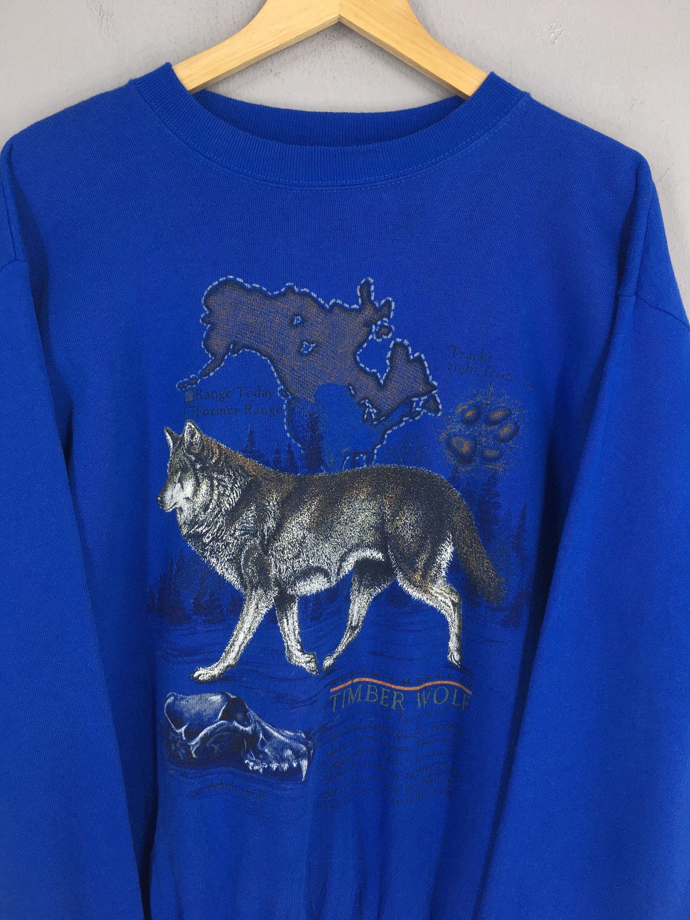 Habitat Vintage 90s North American Timber Wolf Sweatshirt Large Size US L / EU 52-54 / 3 - 2 Thumbnail