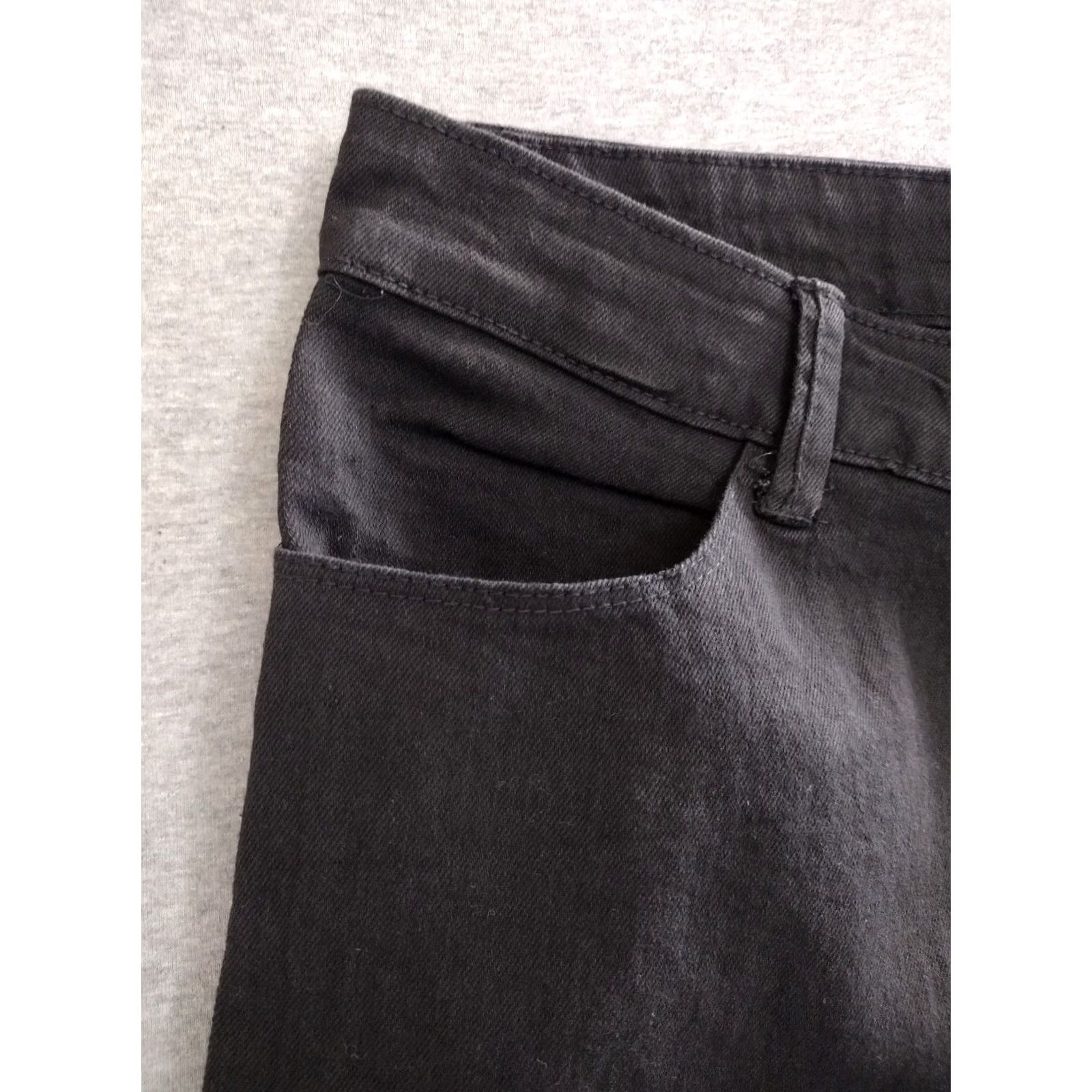 Vintage Sonoma Black Cotton Blend Bermuda Shorts Women's Size 24 Mid Rise Stretch Denim Casual Bermuda Pull Zip Front Pockets Size 30" / US 8 / IT 44 - 4 Thumbnail