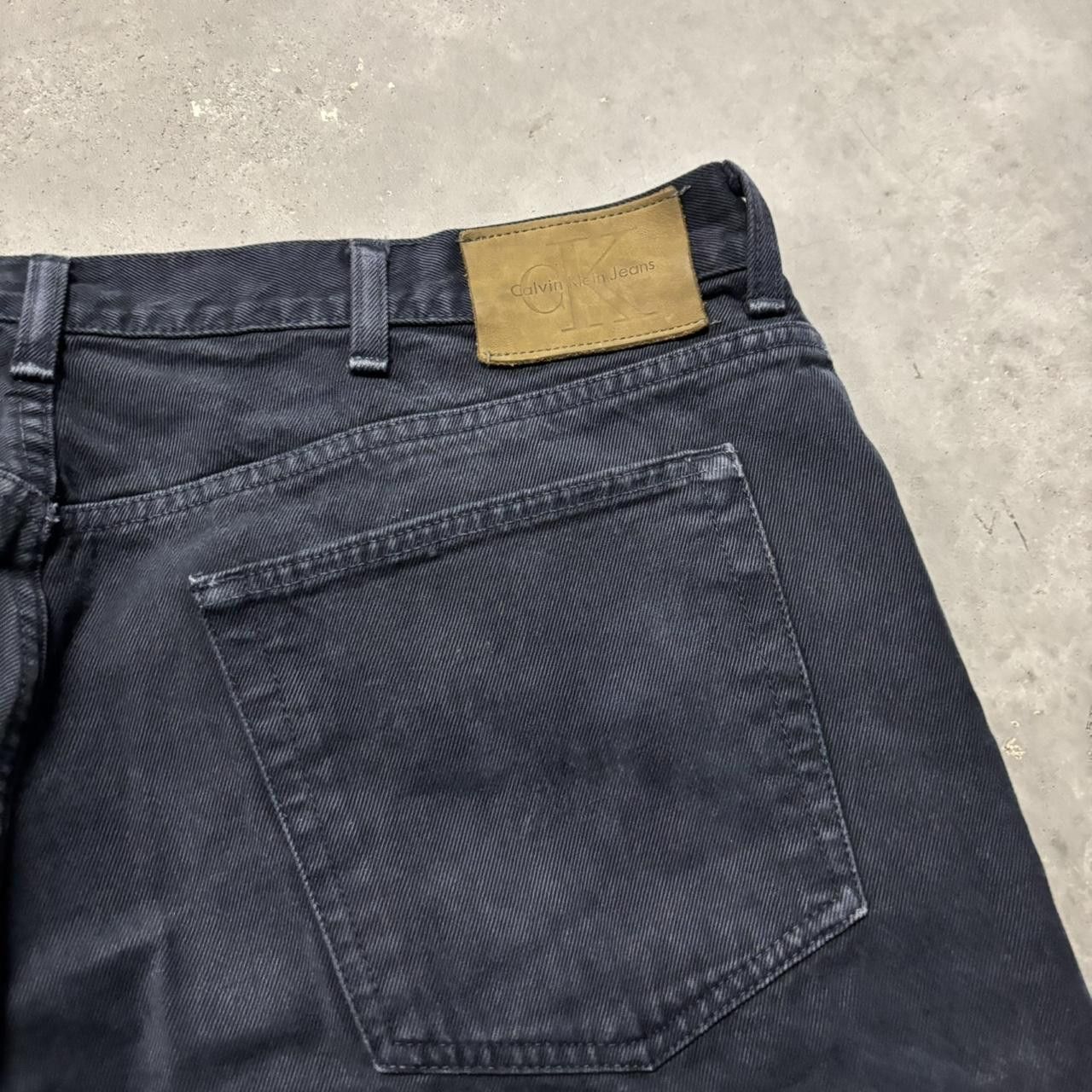 Calvin Klein × Vintage Crazy Vintage Y2K/2000s Baggy Dark Navy Blue Calvin Klein Skater Denim Jeans! Size US 40 / EU 56 - 7 Thumbnail