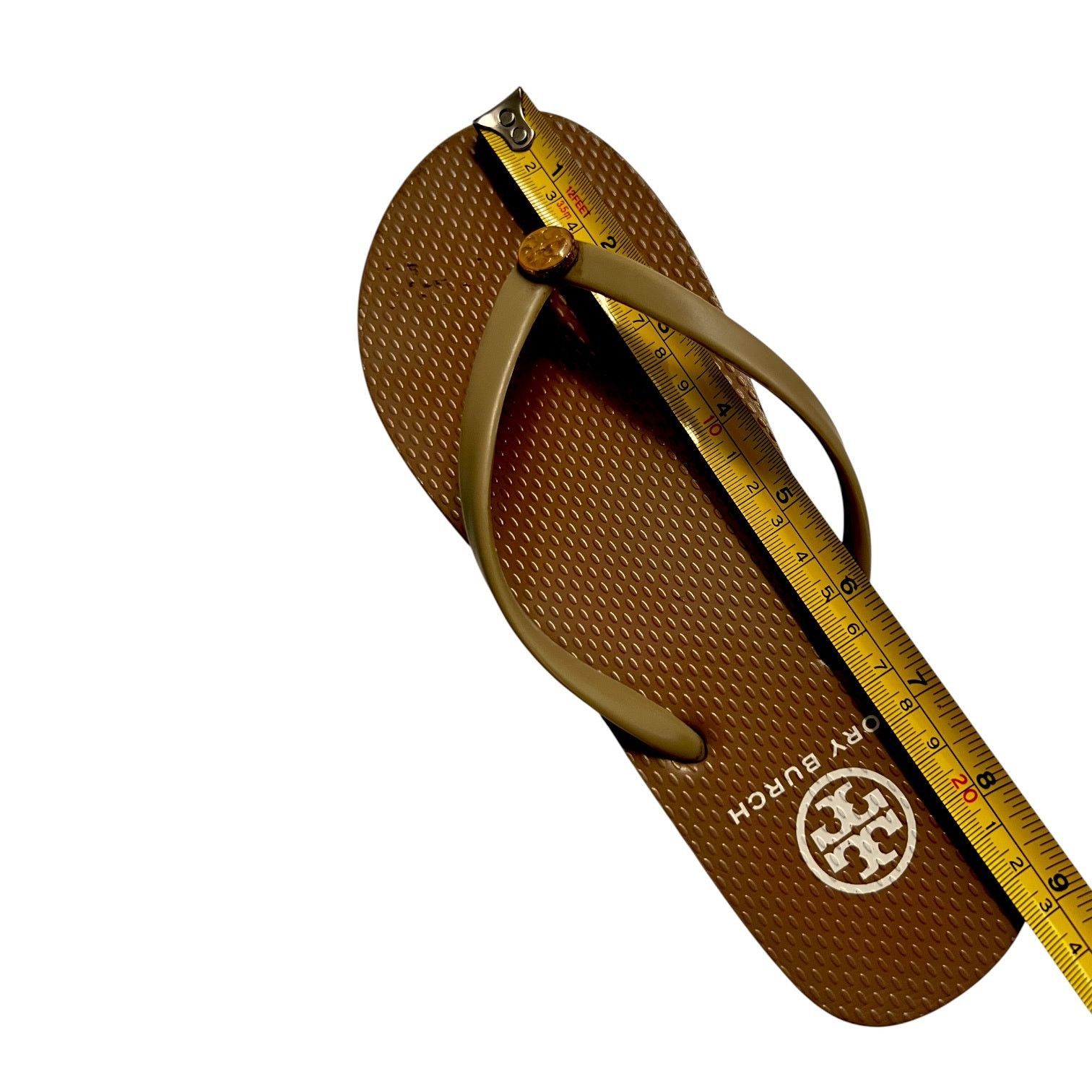 Tory Burch Women's Tory Burch Monogram Brown Flip-Flops - Size 5.5/6 Size US 5.5 / IT 35.5 - 7 Thumbnail