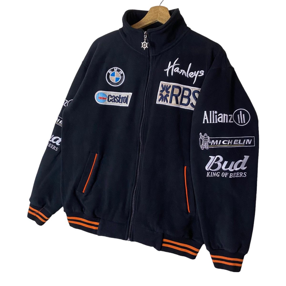 BMW Vintage BMW Patch Work Full Zipper Fleece Jacket Size US XL / EU 56 / 4 - 8 Thumbnail