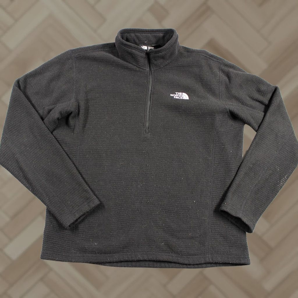 The North Face North Face Pullover Mens L Black Grid Fleece 1/4 Zip Hiking Warm Size US L / EU 52-54 / 3 - 1 Thumbnail