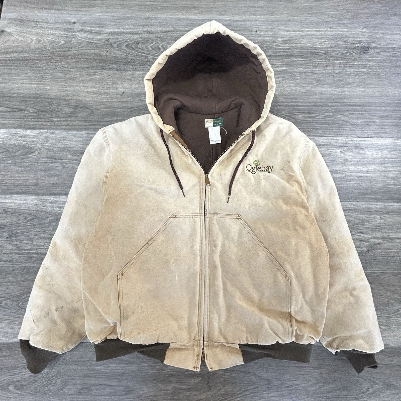 Carhartt Vintage Workwear Canvas Jacket Wear Guard Hooded 90s Size US L / EU 52-54 / 3 - 1 Thumbnail