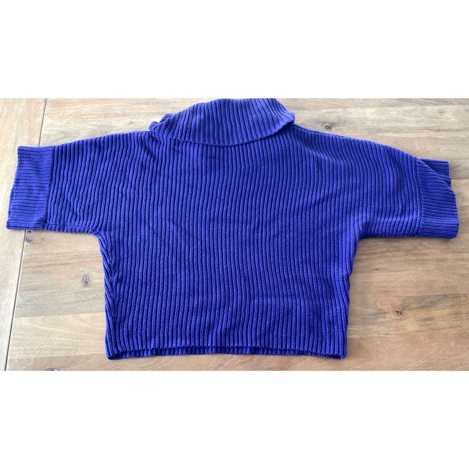 Vintage Chico's Women Size 2 Purple Turtle Neck Long Sleeve Knit Pullover Tunic Sweater Shirt Size XS / US 0-2 / IT 36-38 - 5 Thumbnail